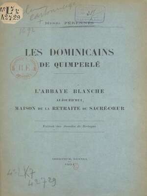 cover image of Les Dominicains de Quimperlé